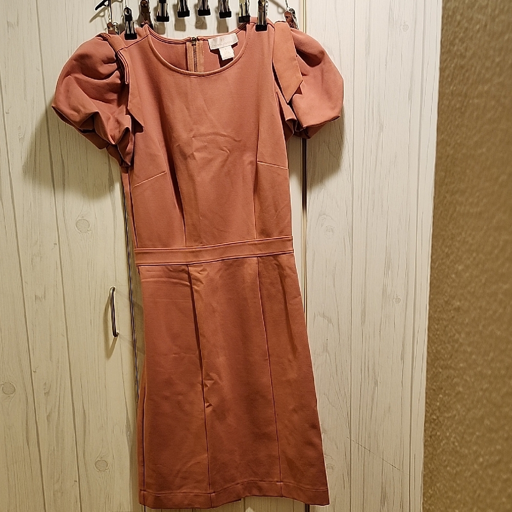 Rachel Parcell Puff Sleeve Mini Dress in Mauve